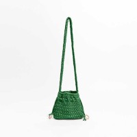 Cotton Rope Knitted Crossbody Small Purse Bag - Green