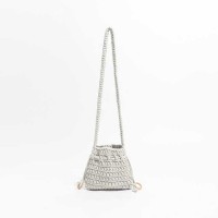 Cotton Rope Knitted Crossbody Small Purse Bag - White