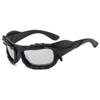 Vintage 2000s Twisted Hip Hop Trendy Streetwear Sunglasses - Black Silver