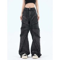 2000s American Vintage Japanaese Streetwear Denim Oversize Jean - Black Denim