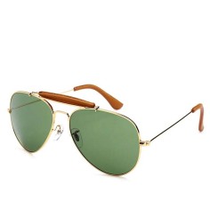 Vintage 3422 Style Pilot Driver Aviator Glasses - Gold G15