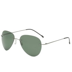 Ultralight Rimless Pilot Folding Hinge Driving Polarized Sunglasses - Gray G15