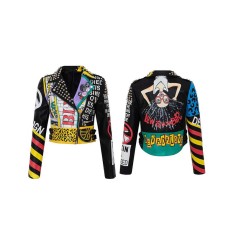 Rivet Decorated Spring & Autumn Punk Jackets Coats - Multicolor