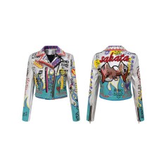 Rivet Decorated Spring & Autumn Punk Jackets Coats - Multicolor