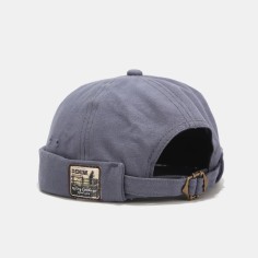 Brimless Street Fashion Breathable Vintage Hiphop Dockers Caps - Blue