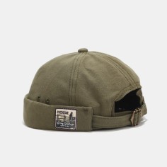 Brimless Street Fashion Breathable Vintage Hiphop Dockers Caps - Green