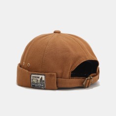 Brimless Street Fashion Breathable Vintage Hiphop Dockers Caps - Orange