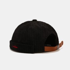 Brimless Street Fashion 90s Vintage Hiphop Dockers Caps - Black