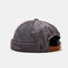 Brimless Street Fashion 90s Vintage Hiphop Dockers Caps - Gray