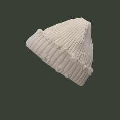 Broken Brim Hole Knitted Hiphop Trend Hommie Winter Autumn Hats - White
