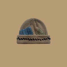 Knitted Patchwork Stitching Hiphop Fashion Winter Hats - Brown