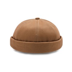 Brimless Beannie KPop Street Fashion Headwear Caps - Khaki
