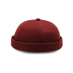 Brimless Beannie KPop Street Fashion Headwear Caps - Wine Red