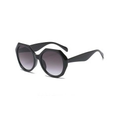 Irregular Polygon Women Summer Sun Glasses - Black