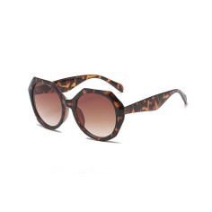 Irregular Polygon Women Summer Sun Glasses - Leopard Fire
