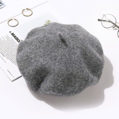 Autumn Winter Trend Wool Paris French Berets Hats - Gray