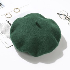 Autumn Winter Trend Wool Paris French Berets Hats - Green