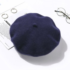 Autumn Winter Trend Wool Paris French Berets Hats - Navy