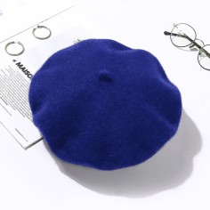 Autumn Winter Trend Wool Paris French Berets Hats - Royal Blue