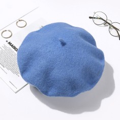 Autumn Winter Trend Wool Paris French Berets Hats - SkyBlue