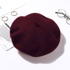 Autumn Winter Trend Wool Paris French Berets Hats - Wine