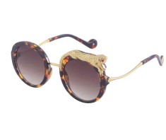 Optical Prescription Eyeglasses Retro Round Frame Anti Blue Light Glasses - Leopard