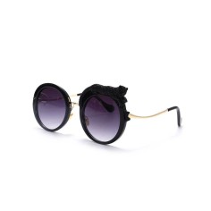Optical Prescription Eyeglasses Retro Round Frame Anti Blue Light Glasses - Black