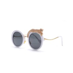 Optical Prescription Eyeglasses Retro Round Frame Anti Blue Light Glasses - White