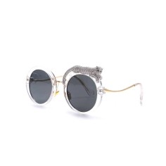 Optical Prescription Eyeglasses Retro Round Frame Anti Blue Light Glasses - Transparent