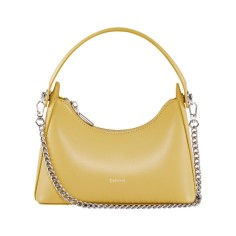 Luxury Crossbody Trendy Chain Decorated Purses Shoulder Handbag - Yellow