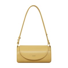 Stylish Crossbody Shoulder Bag Round Bucket Shape Purse Bags - Yellow