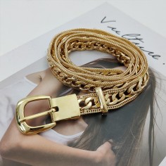 Gold Chain Belt Metal Corset Waistband Belt
