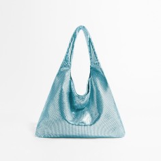Sparkle Sequin Hobo Evening Metallic Bags - Blue
