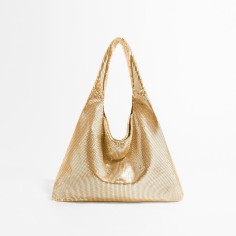 Sparkle Sequin Hobo Evening Metallic Bags - Gold