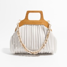Acrylic Chain Cloud Shape Crossbody Bags - White