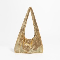 Sparkle Sequin Hobo Evening Metallic Bags - Gold