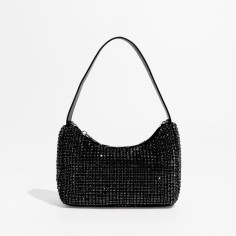 Chic Glitter Rhinestones Sparkling Crystal Crossbody Bags - Black