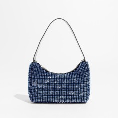 Chic Glitter Rhinestones Sparkling Crystal Crossbody Bags - Blue