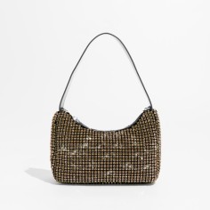 Chic Glitter Rhinestones Sparkling Crystal Crossbody Bags - Gold