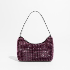 Chic Glitter Rhinestones Sparkling Crystal Crossbody Bags - Pink