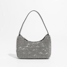 Chic Glitter Rhinestones Sparkling Crystal Crossbody Bags - Silver