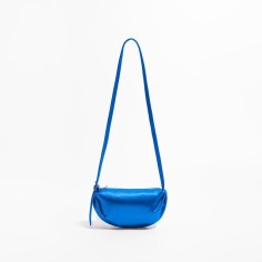 Korean Style Dumpling Shape Crossbody Mini Purse Bags - Blue