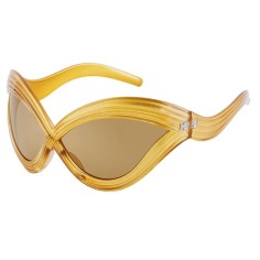 Vintage Oversized Wave Beach Sunglasses - Yellow
