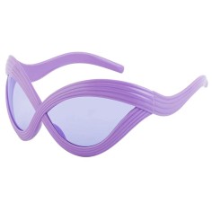 Vintage Oversized Wave Beach Sunglasses - Purple