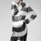 Long Sleeves Knitting Holes Stylish Punk Style Transparent Pullover Strpitted O Neck Sweater Tops - White