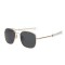 Iconic Hollywood Style Military Aviator Driver Polarized Sunglasses - Gold Gray