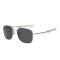 Iconic Hollywood Style Military Aviator Driver Polarized Sunglasses - Silver Gray