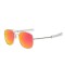 Iconic Hollywood Style Military Aviator Driver Polarized Sunglasses - Silver Red