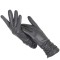 Classic Pleated Winter Leather Gloves - Dark Gray