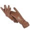 Classic Pleated Winter Leather Gloves - Khaki
